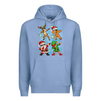 Colony Blue dabbing christmas Premium Hoodie - Zillion Design Studio