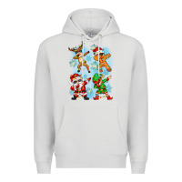 Dove Grey dabbing christmas Premium Hoodie - Zillion Design Studio