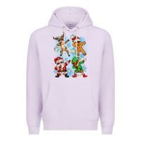 Lilac dabbing christmas Premium Hoodie - Zillion Design Studio