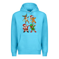 Ocean Blue dabbing christmas Premium Hoodie - Zillion Design Studio