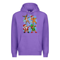 Purple dabbing christmas Premium Hoodie - Zillion Design Studio