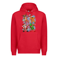 Red dabbing christmas Premium Hoodie - Zillion Design Studio