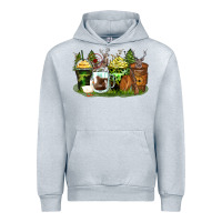 Heather Grey hunter coffee cups Urban Hoodie - Zillion Design Studio