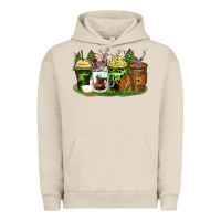 Pigment French Oak hunter coffee cups Urban Hoodie - Zillion Design Studio