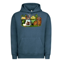 Pigment Midnight Navy hunter coffee cups Urban Hoodie - Zillion Design Studio