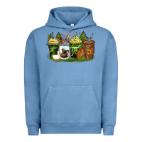 Pigment Pebble Blue hunter coffee cups Urban Hoodie - Zillion Design Studio