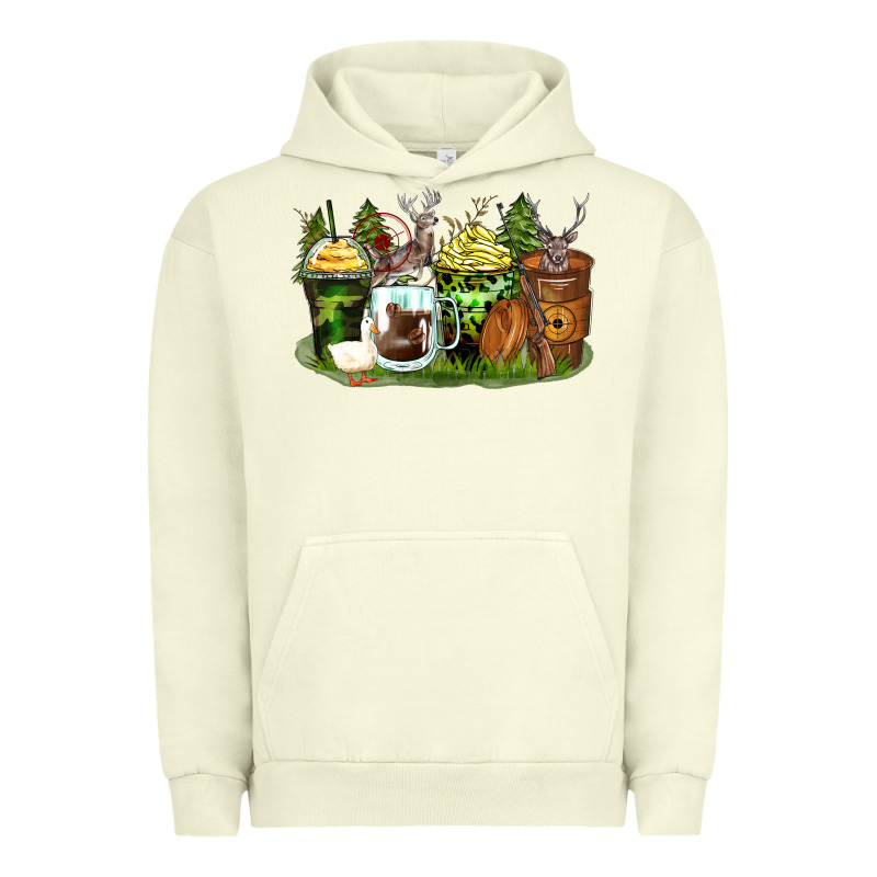 Hunter Coffee Cups Urban Hoodie by Zillion Design Studio | Teevron