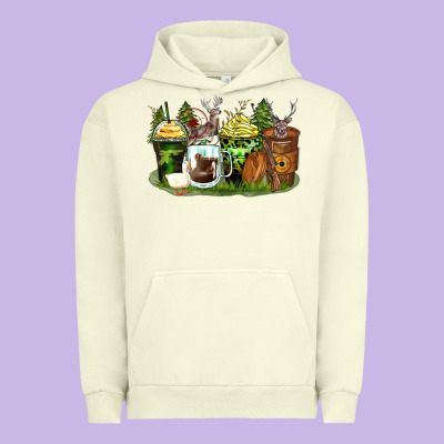 Hunter Coffee Cups Urban Hoodie Designed By Zillion Design Studio