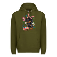 Army Green easter dachshund Premium Hoodie - RanaPortraitStore