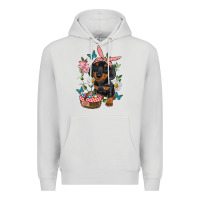 Dove Grey easter dachshund Premium Hoodie - RanaPortraitStore