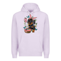 Lilac easter dachshund Premium Hoodie - RanaPortraitStore