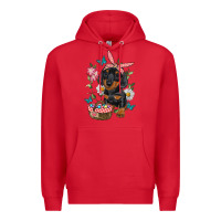 Red easter dachshund Premium Hoodie - RanaPortraitStore