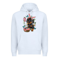 White easter dachshund Premium Hoodie - RanaPortraitStore