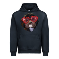 Navy Havanese dog with love glasses Urban Hoodie - RanaPortraitStore