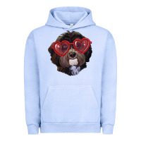 Pigment Grape Ice Havanese dog with love glasses Urban Hoodie - RanaPortraitStore