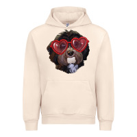 Sandshell Havanese dog with love glasses Urban Hoodie - RanaPortraitStore