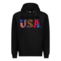 Black god bless the usa Premium Hoodie - texasbilliewilder