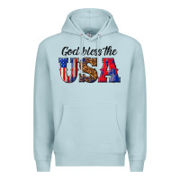 Blue Mist god bless the usa Premium Hoodie - texasbilliewilder