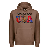 Chestnut god bless the usa Premium Hoodie - texasbilliewilder
