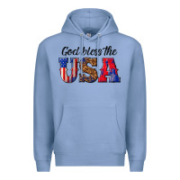 Colony Blue god bless the usa Premium Hoodie - texasbilliewilder