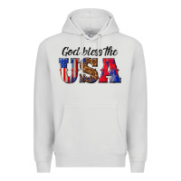 Dove Grey god bless the usa Premium Hoodie - texasbilliewilder