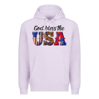 Lilac god bless the usa Premium Hoodie - texasbilliewilder