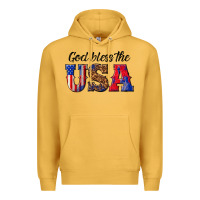 Mustard god bless the usa Premium Hoodie - texasbilliewilder
