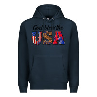 Navy god bless the usa Premium Hoodie - texasbilliewilder