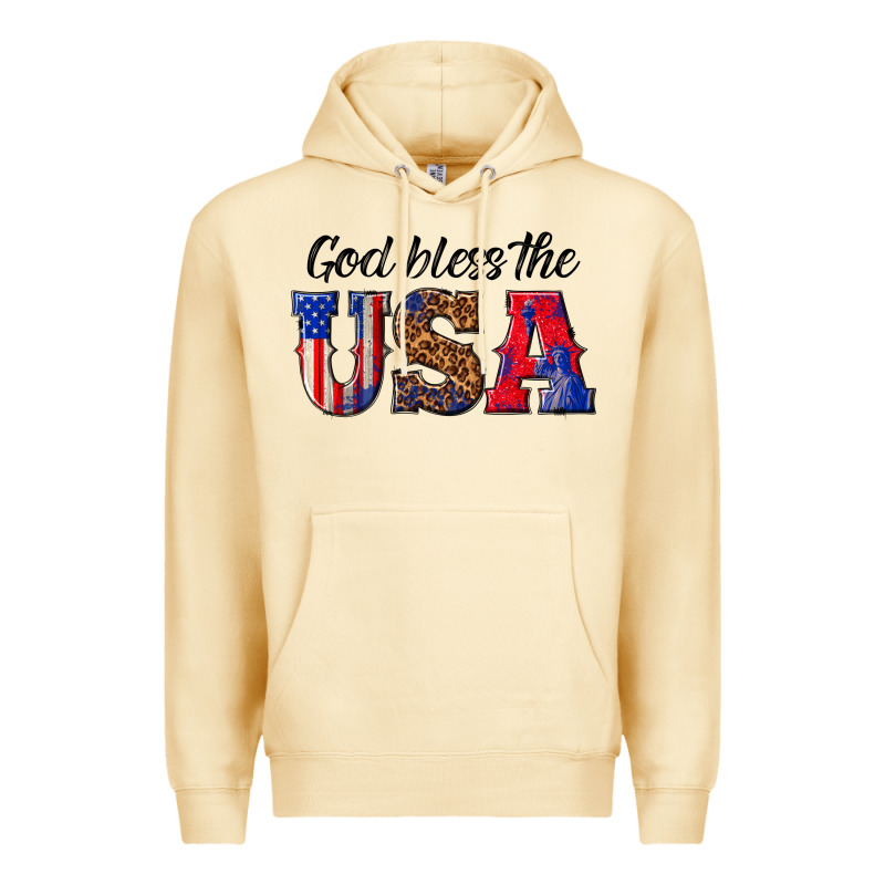 God Bless The Usa Premium Hoodie by texasbilliewilder | Teevron