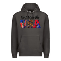 Smoke god bless the usa Premium Hoodie - texasbilliewilder