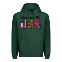 Sports Green god bless the usa Premium Hoodie - texasbilliewilder