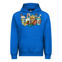 Cobalt english bulldog coffee cups Urban Hoodie - Zillion Design Studio