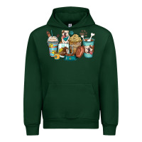 Forest Green english bulldog coffee cups Urban Hoodie - Zillion Design Studio