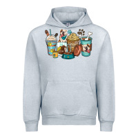 Heather Grey english bulldog coffee cups Urban Hoodie - Zillion Design Studio