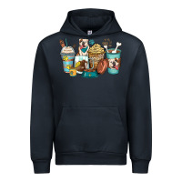 Navy english bulldog coffee cups Urban Hoodie - Zillion Design Studio