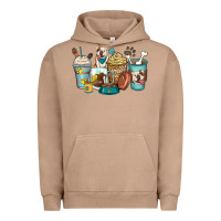 Pigment Burro english bulldog coffee cups Urban Hoodie - Zillion Design Studio