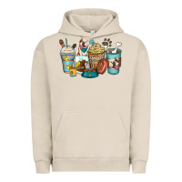 Pigment French Oak english bulldog coffee cups Urban Hoodie - Zillion Design Studio