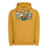 Pigment Peanut Butter english bulldog coffee cups Urban Hoodie - Zillion Design Studio