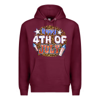 Burgundy happy 4th of july billie wilder Premium Hoodie - texasbilliewilder