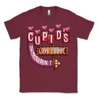 Burgundy Valentines Day Cupid's Love Lodge Classic Tee - FaDigitalArtStudio