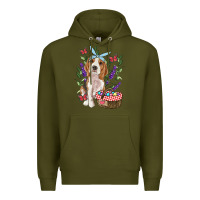 Army Green easter beagle Premium Hoodie - RanaPortraitStore