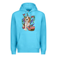 Ocean Blue easter beagle Premium Hoodie - RanaPortraitStore