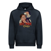 Navy self made babe afro black woman Urban Hoodie - texasbilliewilder