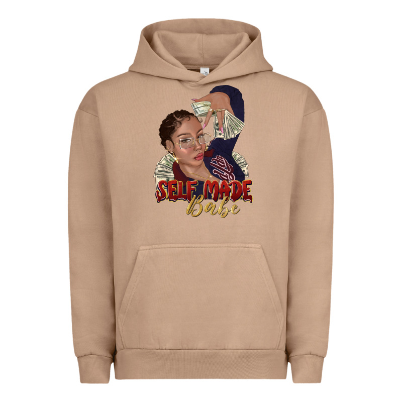 Self Made Babe Afro Black Woman Urban Hoodie by texasbilliewilder | Teevron