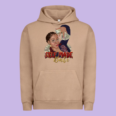Urban Hoodie self made babe afro black woman