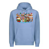 Colony Blue christmas cookie coffee cups Premium Hoodie - Zillion Design Studio