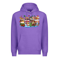 Purple christmas cookie coffee cups Premium Hoodie - Zillion Design Studio
