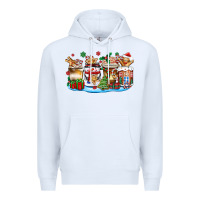 White christmas cookie coffee cups Premium Hoodie - Zillion Design Studio