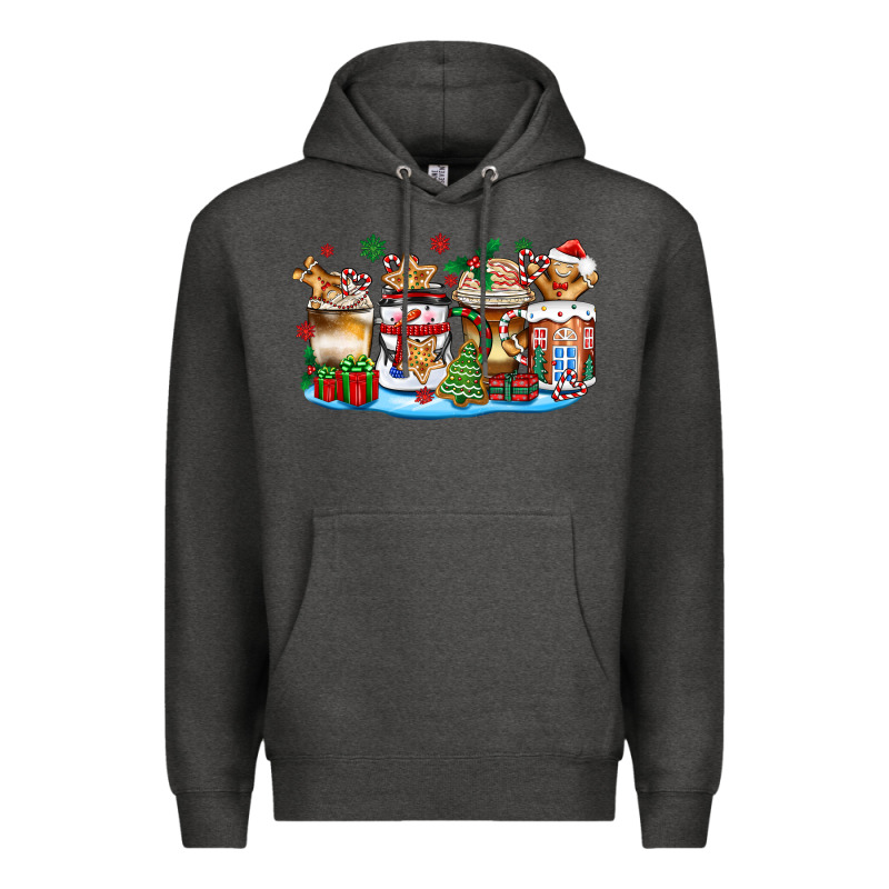 Christmas Cookie Coffee Cups Premium Hoodie by Zillion Design Studio | Teevron