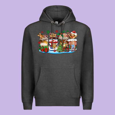Christmas Cookie Coffee Cups Premium Hoodie Designed By Zillion Design Studio